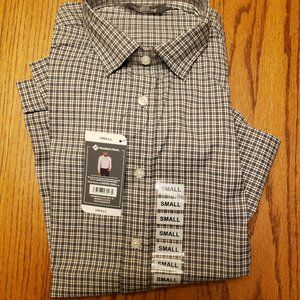 Gray Plaid Members Mark Dress Shirt - Small